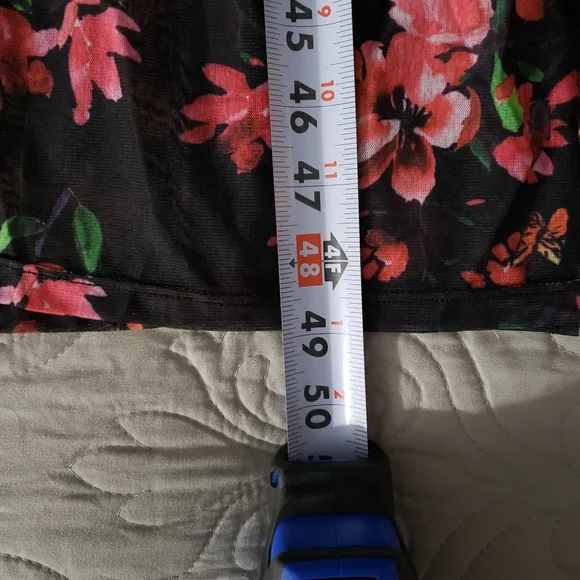 CLEARANCE Ruched Floral Mesh Midi Dress - Picture 8 of 10